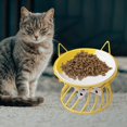 thumbnail image 4 of Cat Dog Bowl Snack Canned Dish with Metal Raised Stand Drinking Eating Feeding Bowl Nordic Cat Bowl Ceramic, 4 of 9