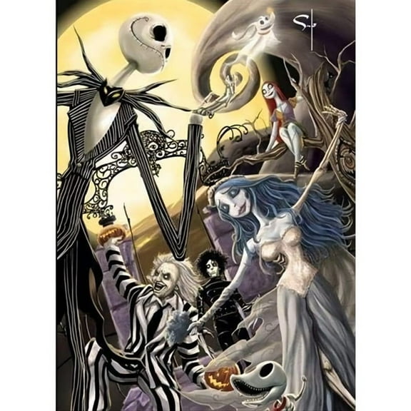 Diamond Painting Kits for Adults Jack Skellington Full Drill DIY Diamond Art for Adults Beginners Picture Art Crystal Painting for Home Wall Decor