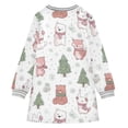 thumbnail image 6 of Girls' long-sleeved dress Bunny Care Bears Girls' A-line dress with ribbed cuffs Soft and comfortable, 6 of 6