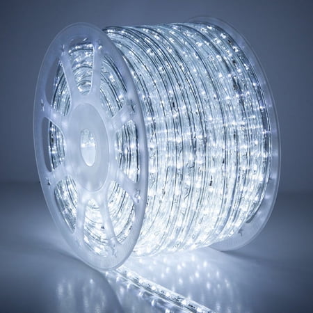 150 ft. Cool White LED Rope Light Spool Indoor-Outdoor Tube Light Kit 120V 1/2 Inch 2-Wire