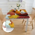 thumbnail image 2 of BANET Thanksgiving Day Square Tablecloth,wooden plank pumpkin pattern,Stain Wrinkle Resistant Reusable Washable Print Square table cloths,for celebrate party white, 2 of 8