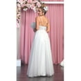 thumbnail image 2 of Deep V-neckline Ivory Wedding Dress, 2 of 4