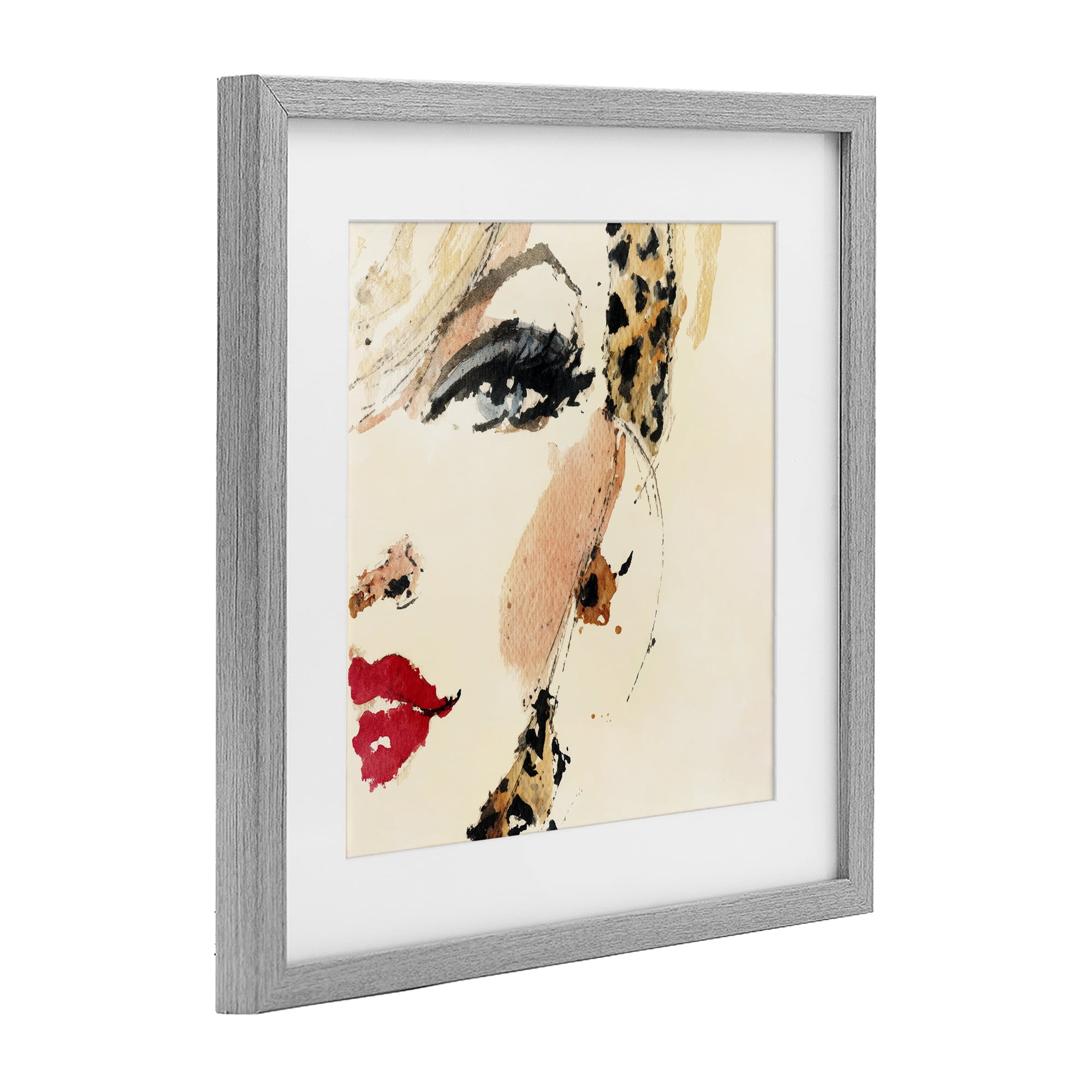 Stupell Industries Crimson Enigma Lipstick Gray Framed Print Under Glass, design by Svetlana Aleynikova