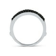 thumbnail image 3 of Diamond Princess 10kt White Gold Womens Round Black Color Enhanced Diamond Wrap Ring Guard Enhancer 1/3 Cttw, 3 of 4