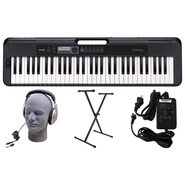 Casio CT-S300 Paquete de teclado premium de 61 teclas con soporte, auriculares y fuente de alimentación (CAS CTS300 PPK)