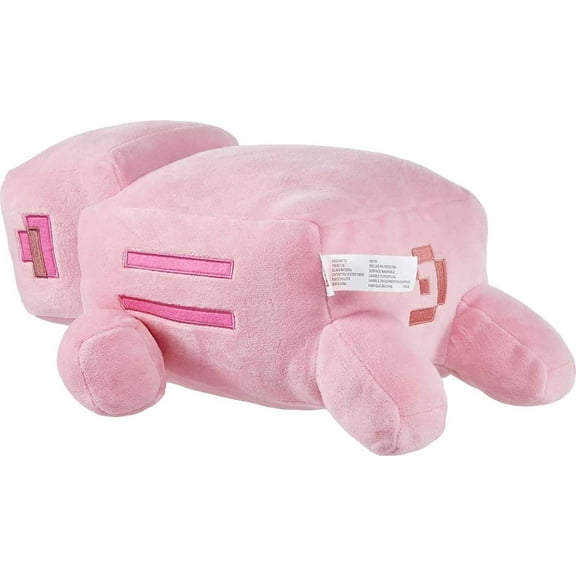 Minecraft Game Toys, Plush Figures and Accessories, Pig 12 inch, Collectible