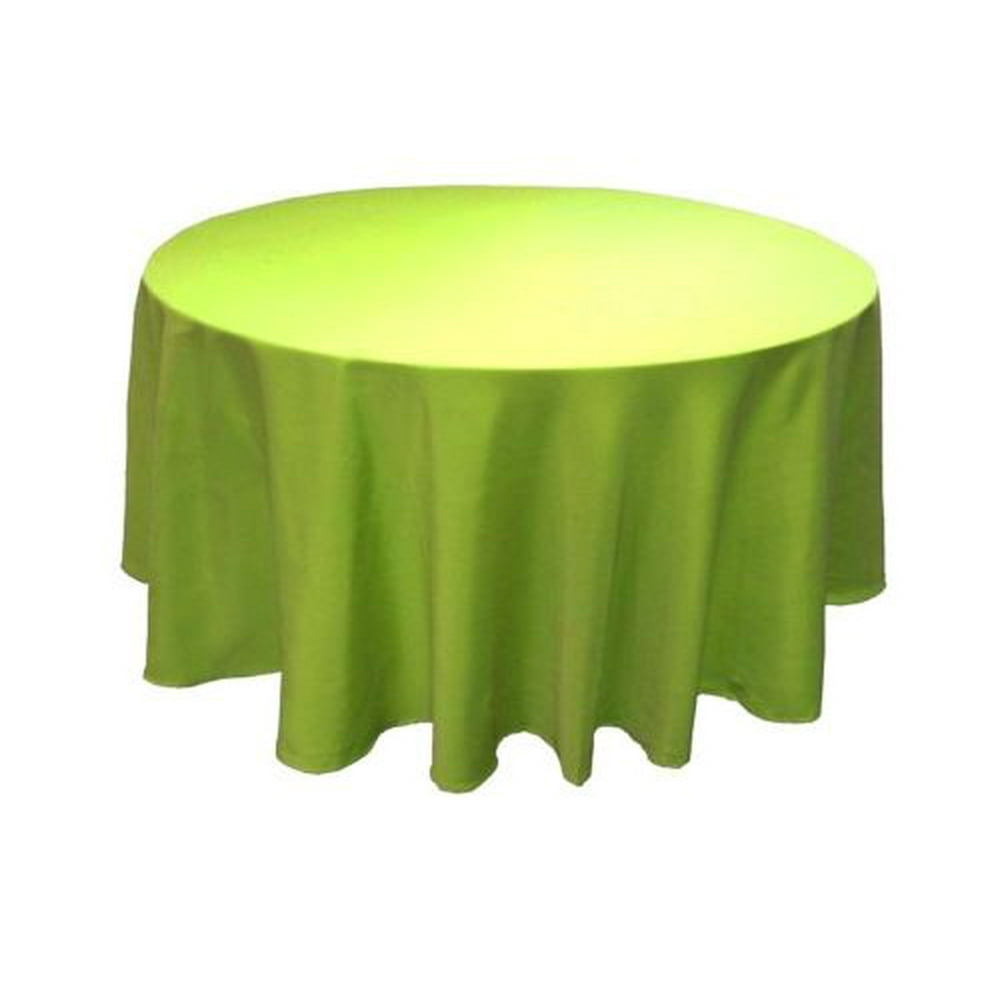 10 Pack 120" Inch round Polyester Tablecloth 24 COLOR Table Cover Wedding Party", Apple Green ...