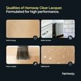 thumbnail image 4 of Hemway - Premium Clear Matte Protective Lacquer Paint | Multi-Surface Sealant for Interior & Exterior Furniture & Surfaces | Waterproof & Weatherproof, Fast-Drying Top Coat | 1 L, 4 of 7