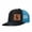 Black and Blue Net, variant on Adjustable baseball cap with a deer letter leather patch design, suitable for travel, outfits, and outdoor wear