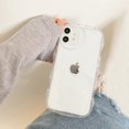 thumbnail image 4 of for iPhone 11 Case (2019 6.1"),Cute Clear Love Case,with Love-Heart Camera Frame Wavy Edge Transparent Full Protective Soft TPU Shockproof Phone Cases Cover for Women Girls Clear, 4 of 12