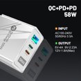 thumbnail image 2 of 3 puertos PD Type-C+QC3.0 Cargadores de pared de teléfono de carga rápida para iPhone 14 (blanco EE. UU.), 2 of 6