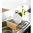 thumbnail image 3 of Yamazaki Home  Over-the-Sink Dish Drainer, Steel, Holds 8.8 lbs White, 3 of 7