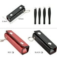 thumbnail image 2 of 4Pcs Eyebrow Grooming Trimming Kit Ingrown Hair Removal Stainless Steel Tweezers with Leather Case for Eyebrows, 2 of 7