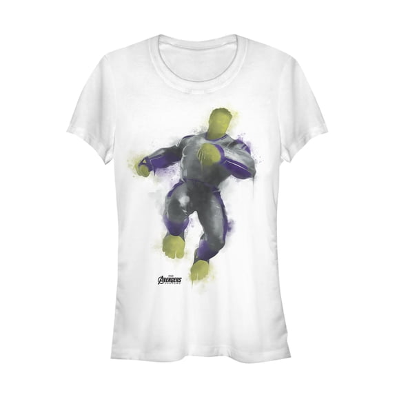 Junior's Marvel Avengers: Endgame Hulk Spray Paint Graphic Tee White 2X Large