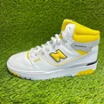 thumbnail image 3 of New Balance 650R Mens Size 8.5 White Yellow Basketball Leather Shoes Sneakers, 3 of 6