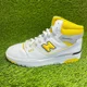 thumbnail image 3 of New Balance 650R Mens Size 8.5 White Yellow Basketball Leather Shoes Sneakers, 3 of 6