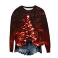 thumbnail image 4 of Ounisa Sequin Christmas Tree Sweatshirt Woman Christmas Crewneck Sweater Xmas Gifts Top Casual Long Sleeve Tops, 4 of 4