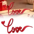 thumbnail image 2 of Décoration de Bureau Signe d'Amour Lettres en Bois Rouges Décoration de Table Accent Ornement Décoratif pour Maison Chambre Salon Hôtel Ornement de Bureau Figurine Décoration de Bureau de Pâques Décoration de Table Décoration Maison, 2 of 9
