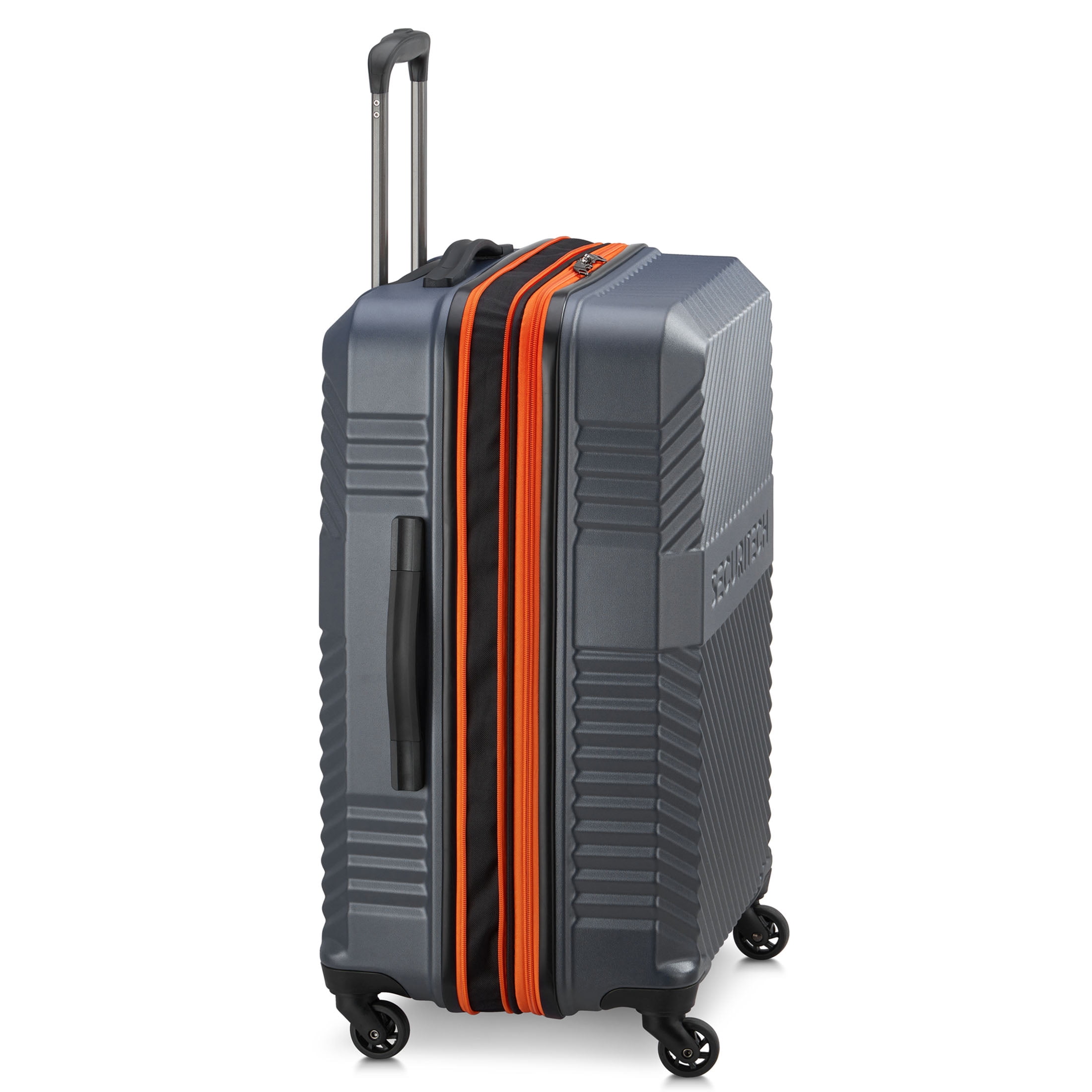 Securitech by Delsey, Patrol 27" Medium Checked Hard Side Spinner Luggage with Divider Pockets, Charcoal