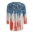 thumbnail image 4 of Summer Cleans 3/4 Sleeve Tops For Women Scooped Neck Sequined Tee Shirts Pullover Sweater Blouses Independence Day Patriotic T-Shirts Vintage Causal Tunics Tees Beach Vacation Clothes, 4 of 5