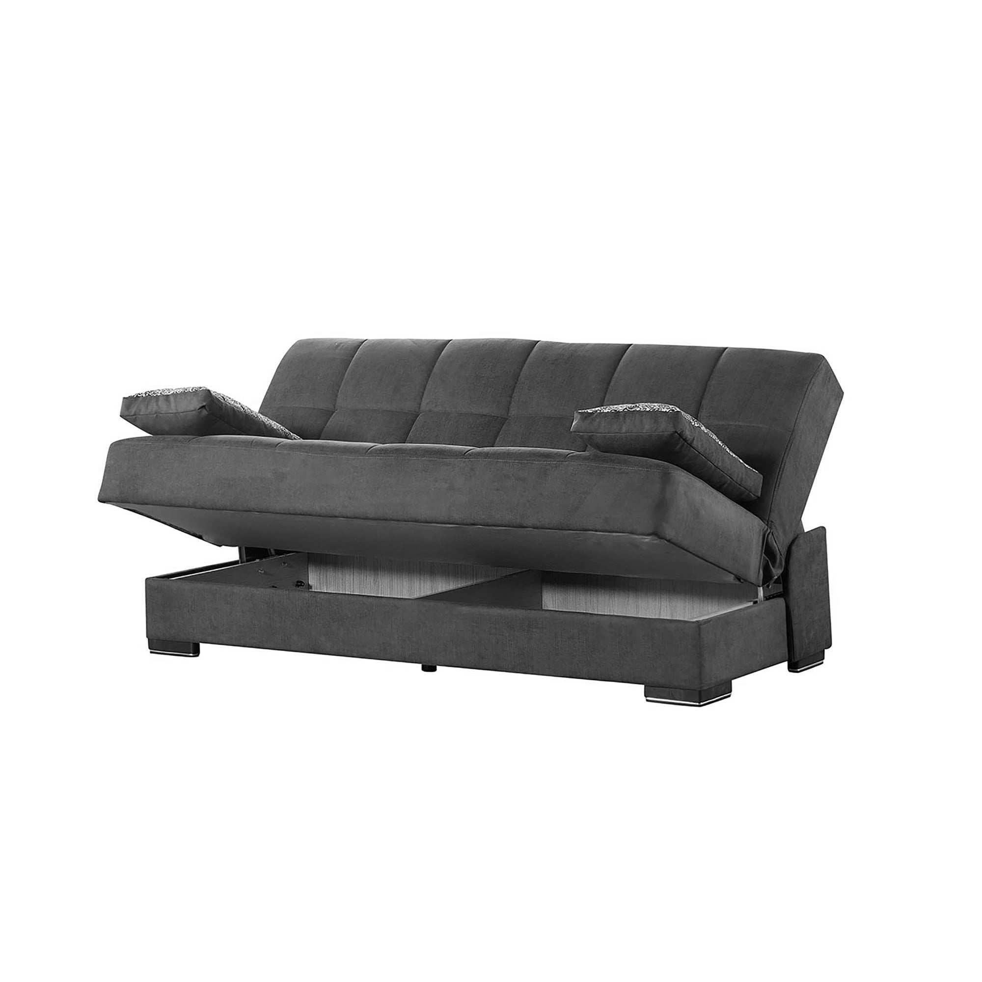 Ottomanson Loft Sofa Bed with Storage 75", Gray Chenille