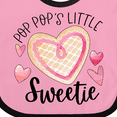 thumbnail image 4 of Inktastic Pop Pop's Little Sweetie with Pink Heart Cookie Boys or Girls Baby Bib, 4 of 4