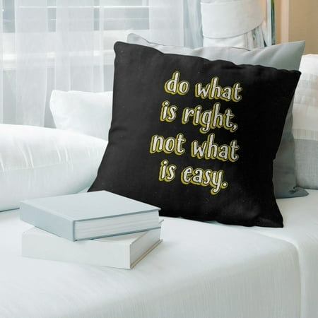 UPC: 0655172419961 | ArtVerse Quotes Do What is Right Quote Chalkboard Style Pillow-Faux Linen 20 x 20 Large