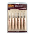 Flexcut 6 Piece Mixed Profile Wood Carving Micro Tool Set, Carbon Steel ...