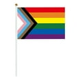 thumbnail image 1 of Rainbow Stick Flag Handheld Rainbow Flags On Sticks for Party, 1 of 8