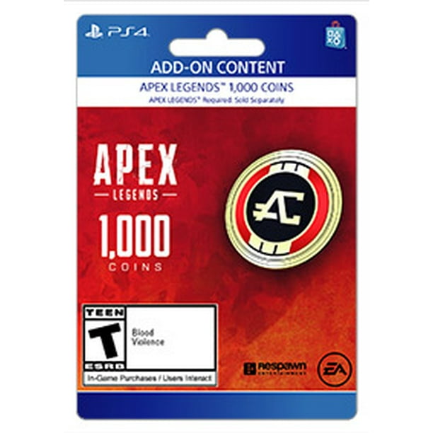 Apex Legends 1 000 Apex Coins Electronic Arts Playstation Digital Download Walmart Com Walmart Com