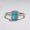 Blue Stone, variant on Synthetic Paraiba Crystal Stone Ring Emerald Diamond Ring