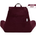 thumbnail image 4 of Husband Pillow Medium Cover Aspen Edition Mauve Purple, Reversible Microfiber to Microsuede, Side & Back Pockets - Handle for Easy Transport - Super Cozy Bed Rest Pillow Cover With Arms - Easy Care, 4 of 7