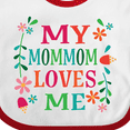 thumbnail image 4 of Inktastic My Mommom Loves Me Girls Girls Baby Bib, 4 of 4