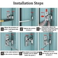 thumbnail image 2 of Security corner door lock stainless steel sliding door with screws, 2 of 5