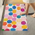 thumbnail image 2 of Yayeee Bath Rug for Bathroom Floor Non Slip Contour Fluffy Soft Absorbent Mat, 20"x24", Watercolor Circles, 2 of 7