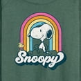 thumbnail image 3 of Peanuts - Snoopy Rainbow Clouds - Women's Lightweight French Terry Long Sleeve Shirt, 3 of 6
