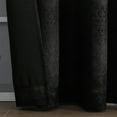 thumbnail image 3 of Cordelia Embossed Damask Grommet Room Darkening Window Panel, Black, 52x84 Panel, 3 of 3