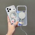 thumbnail image 7 of Magnetic for iPhone 17 Pro Max Case,Compatible with MagSafe, Cute Flower Floral Design iPhone 17 Pro Max Case for Women Girls, Slim Shockproof Soft TPU Bumper Hard PC Back Phone Case,A, 7 of 7