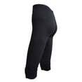 thumbnail image 2 of HAJWOH Capri Leggings for Women Tummy Control Knee Length Cropped Pants Casual Cutout Yoga Short Lounge Pajams, 2 of 6