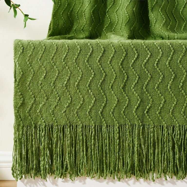 Formal Tapestry Upholstery Throw Blanket Olive Green Gold Tassels high quality Pleated Satin