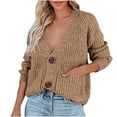 thumbnail image 2 of Qiopertar Pull-Over Décontracté Patchwork Léopard à Manches Longues Col en V pour Femmes, Livraison Gratuite à Moins de 5$, jusqu'à 90 % de Réduction, 2 of 8