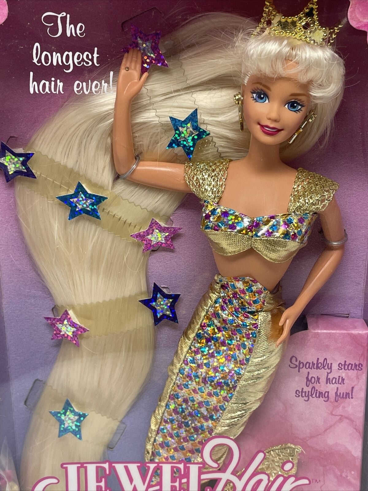 Vulkaan accent Onaangeroerd Barbie Jewel Hair Mermaid Doll - Walmart.com