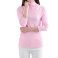 thumbnail image 2 of Luvior Women's Basic Long Sleeve Turtleneck T-Shirt Solid Slim Soft Cotton Tops, 2 of 5