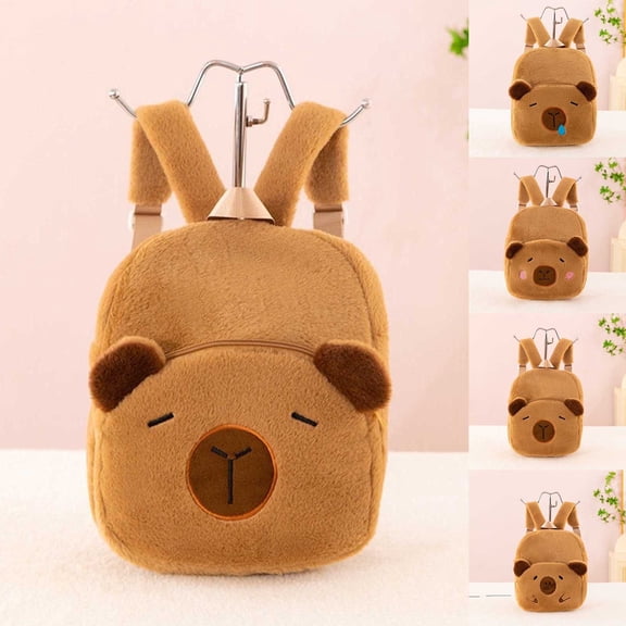 ibiyuan Canvas Bag School Backpack Student Easy-Clean Trendy School Bag with Pockets Geometric Back To School Supplies Travel / Vacation / Beach,One Size,Brown