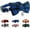 Blue Plaid, variant on Mumup 1/2Pack Red Plaid Cat Collar with Bell and Bow, Breakaway Kitten Collar with Bells Bowtie Puppy Collars for XXS Xs Small Little Tiny Pet Dogs Boy Girl, for Christmas Hoilday Birthday Party