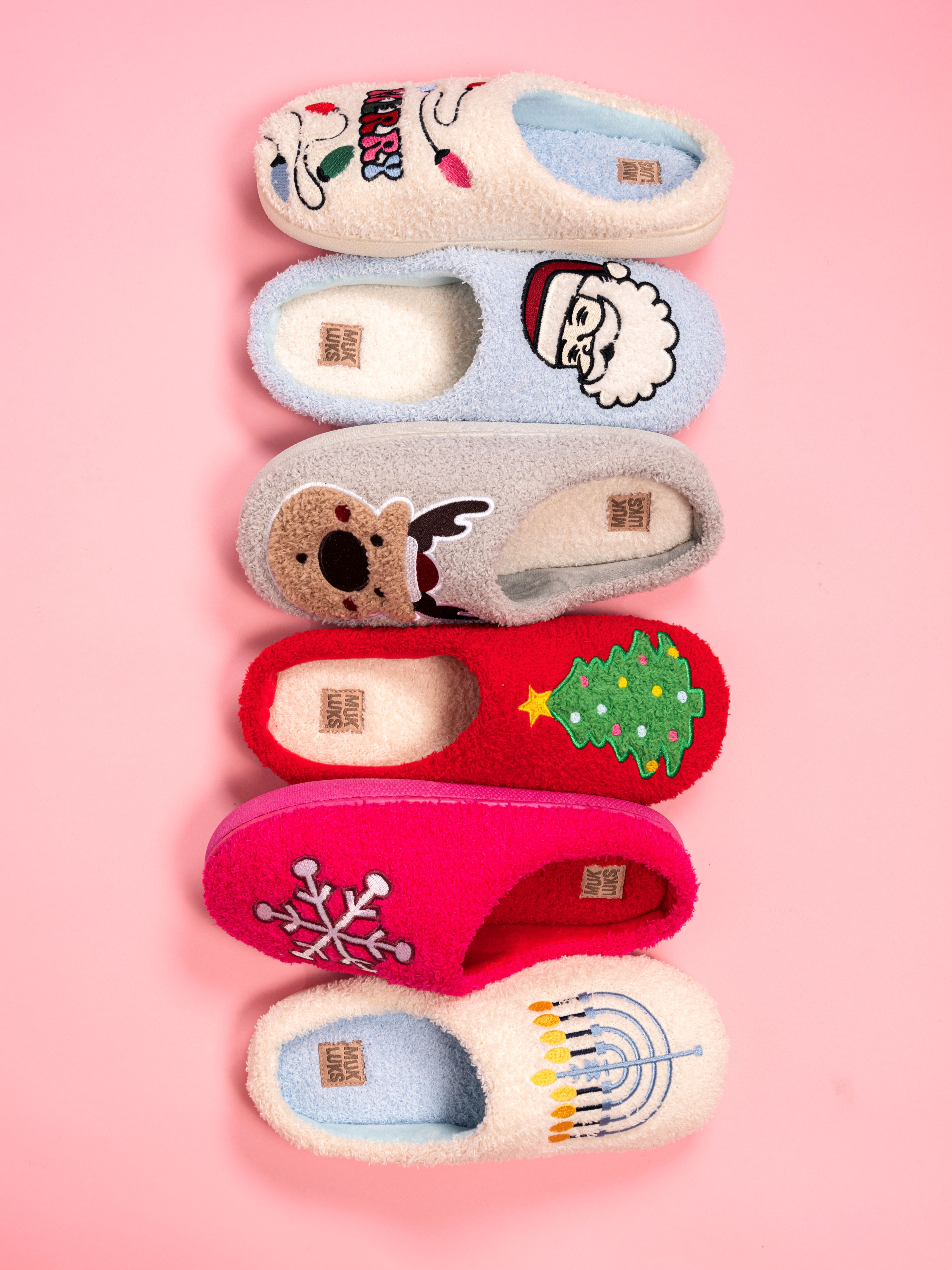 MUK LUKS Women's Cozy Holiday Clog Slipper