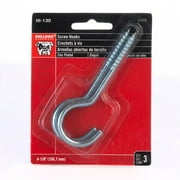 Bulldog Screw Hooks, 4-1/8", 3pc
