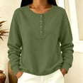 thumbnail image 7 of Jovrlynd Sweatshirt for Women Crewneck Long Sleeve Relaxed Fit Half Button Winter Sweatshirts Soft Comfy Pullover Tops 2026, S-2XL, 7 of 7