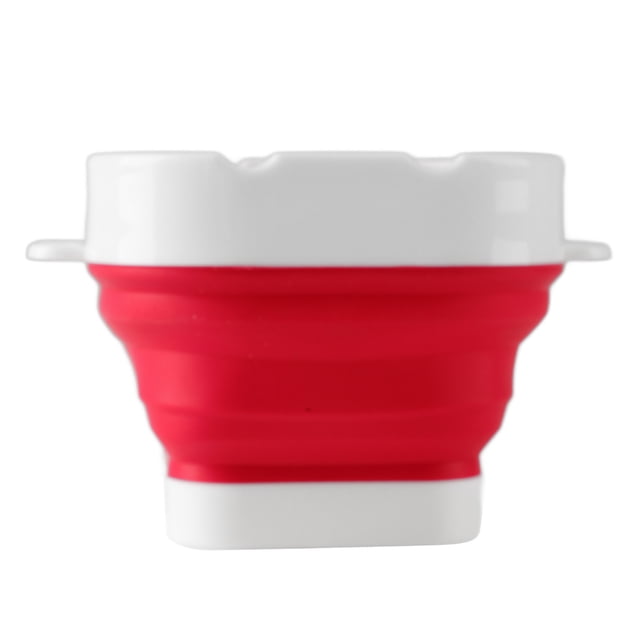Lavadora de pinceles de pintura plegable Cubo de pincel de pintura de silicona con fondo grueso profesional para principiantes con tabla de fregar Rojo