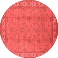 thumbnail image 1 of Ahgly Company Indoor Round Oriental Red Traditional Area Rugs, 7' Round, 1 of 4